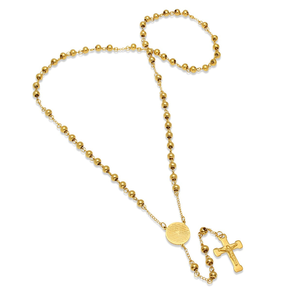 "Padre Nuestro" Prayer Rosary Necklace