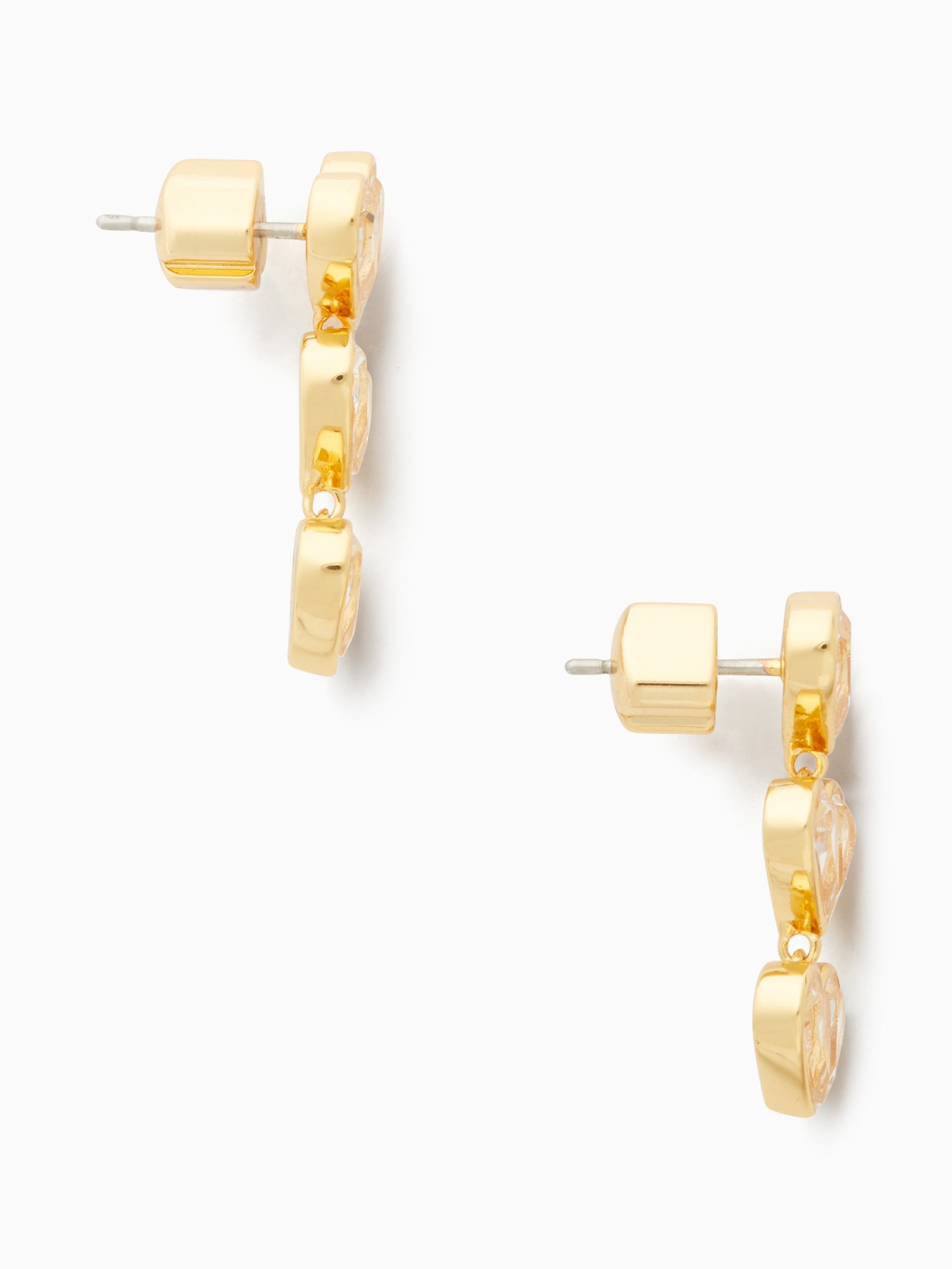 Kate Spade Rock Solid Stone Heart Linear Earrings