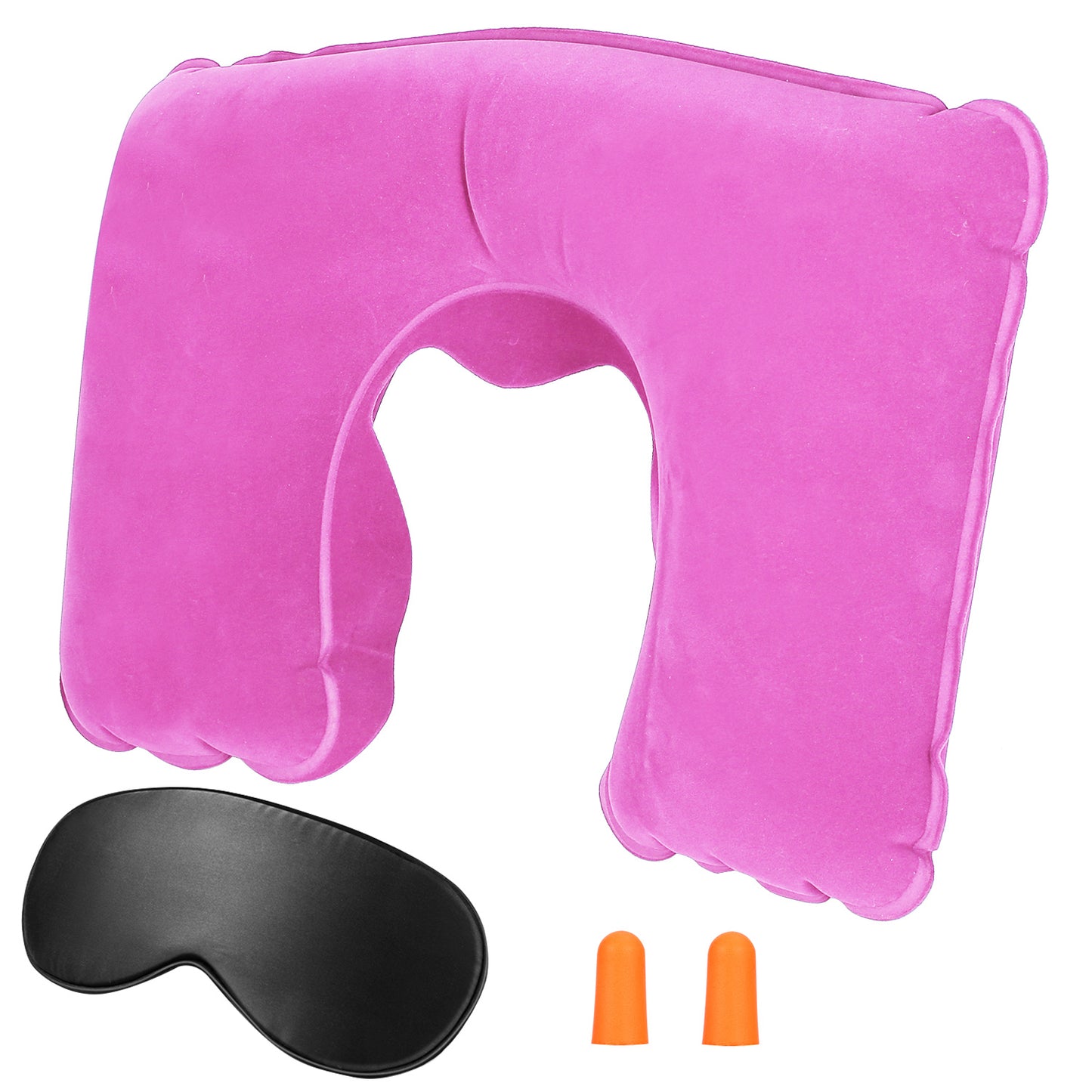 title:Travel Pillow Inflatable U Shape Neck Pillow Neck Support Head Rest Office Nap Car Airplane Cushion;color:Pink