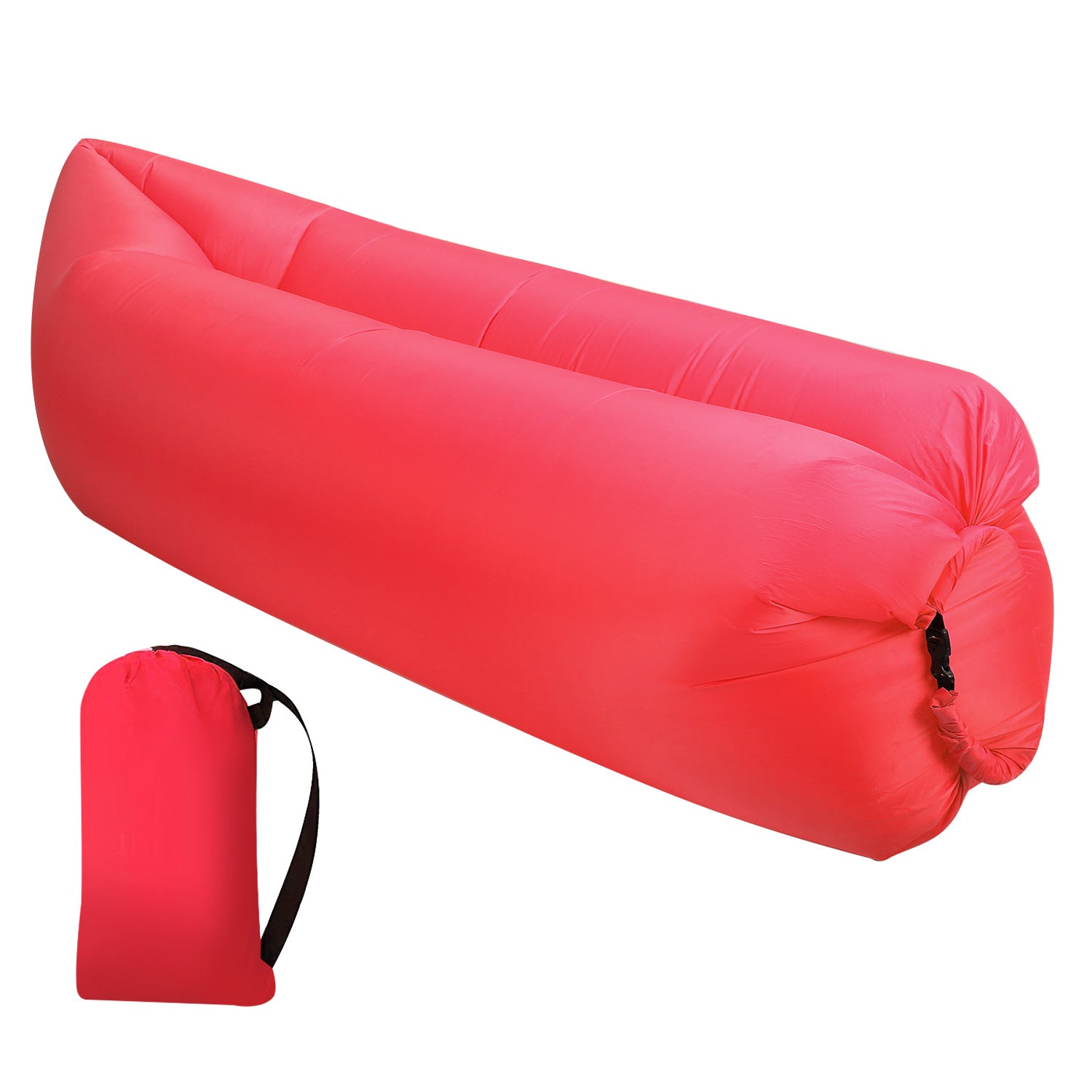 title:Inflatable Lounger Air Sofa Lazy Bed Sofa w/ Portable Organizing Bag Water-Resistant Anti-Leaking for Backyard Lakeside Beach Traveling Camping Picnic;color:Red