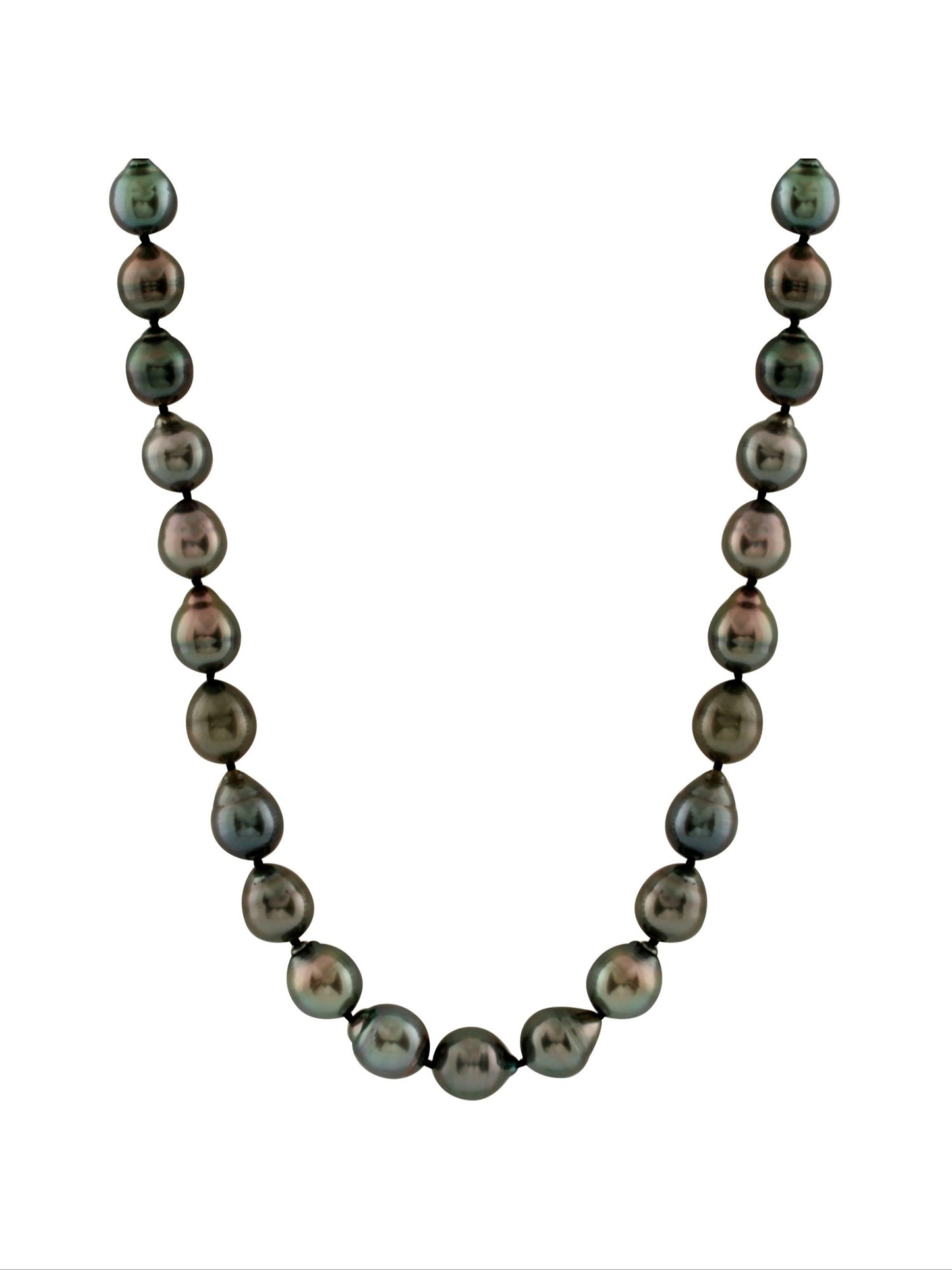 title:Splendid Pearls Baroque Tahitian Necklace;color:Black