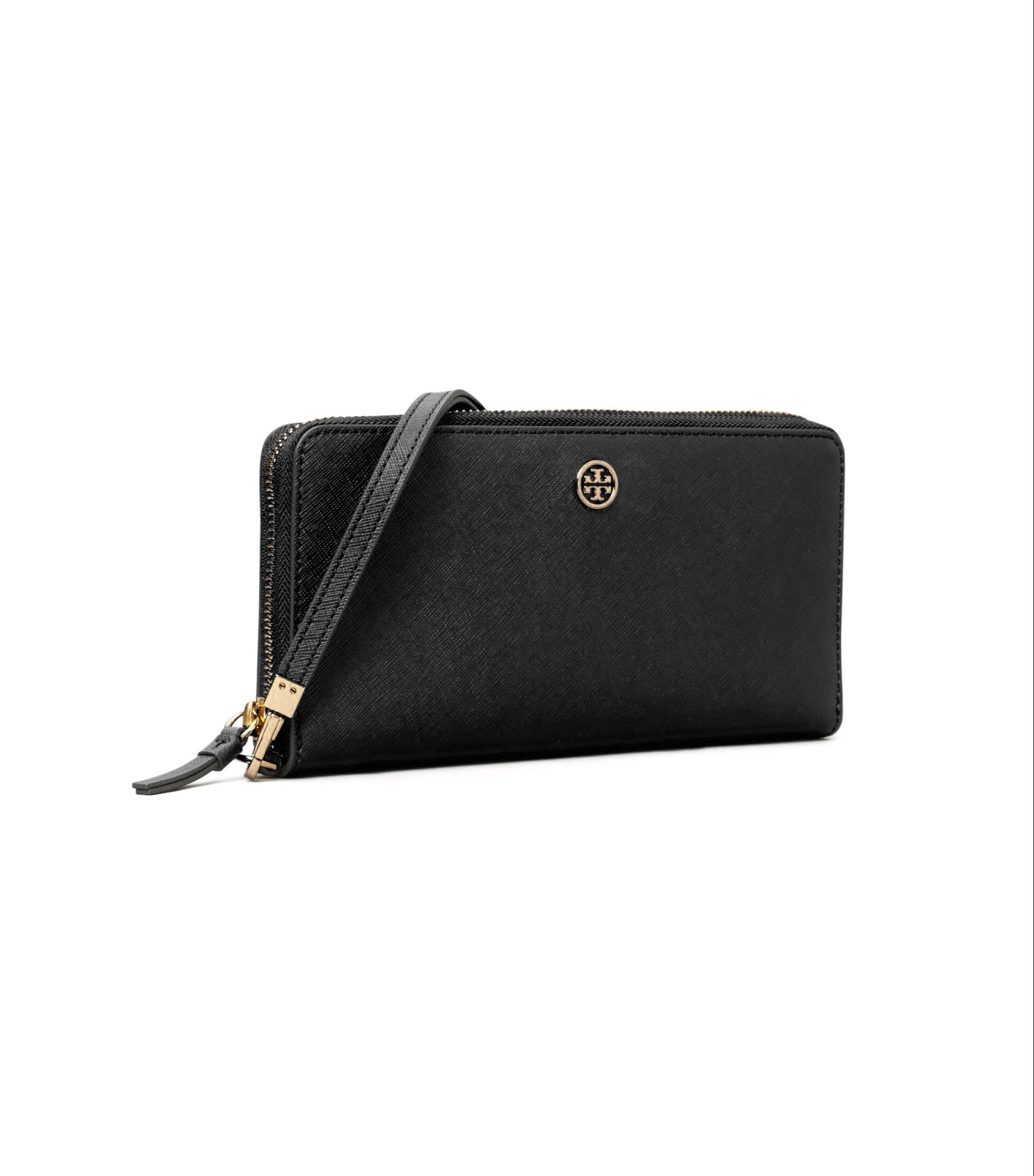 Tory Burch Black Robinson Passport Continental Wallet