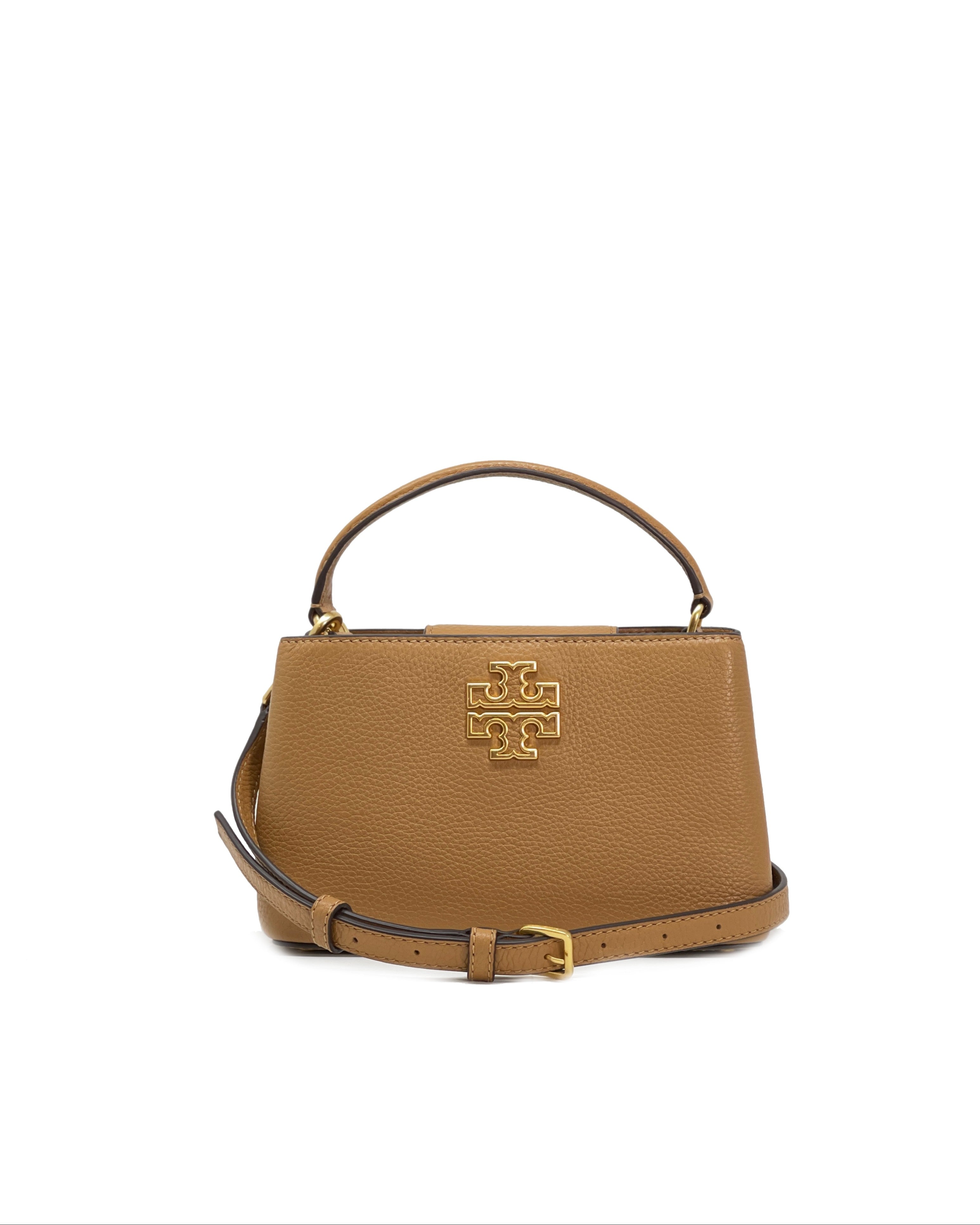 title:Tory Burch Tiramisu Britten Micro Satchel;color:Tiramisu