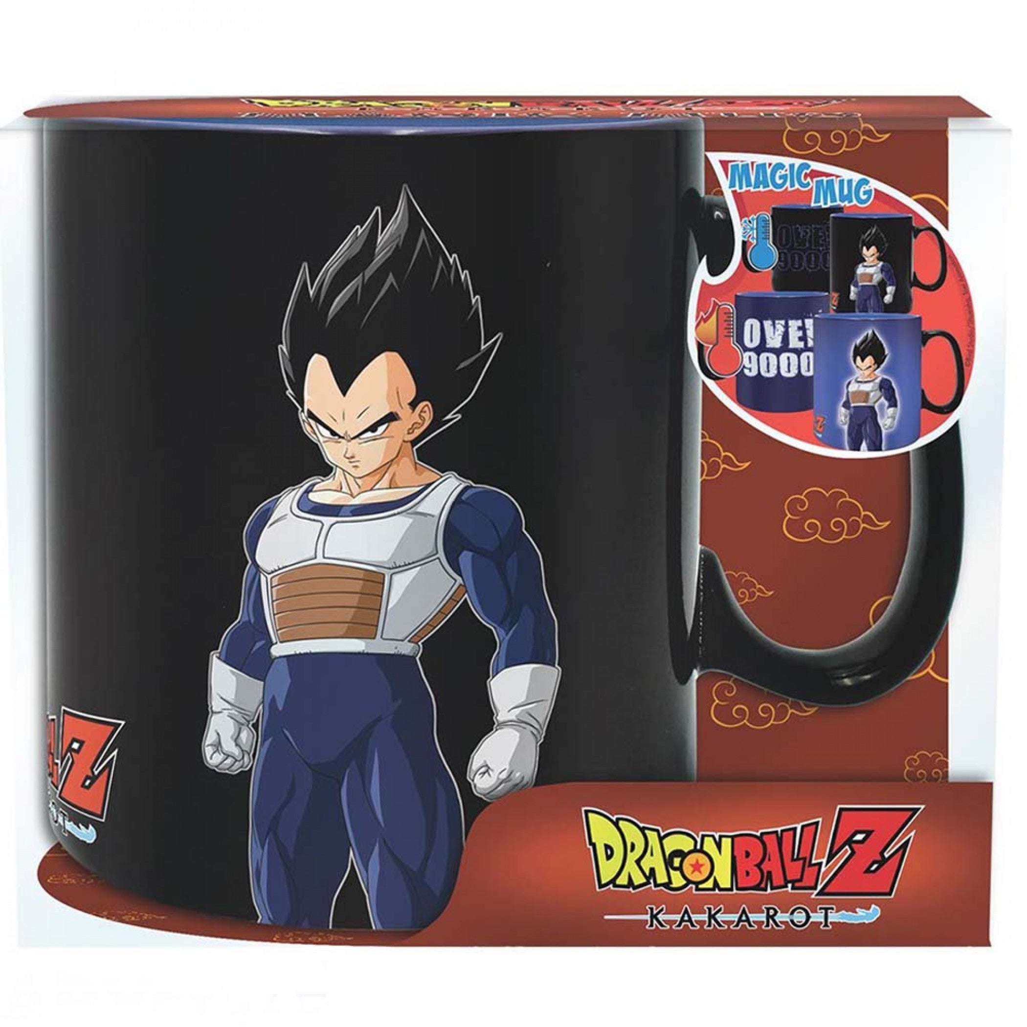 title:Dragon Ball Z Over 9000! Vegeta 11oz Heat Change Ceramic Mug;color:Black