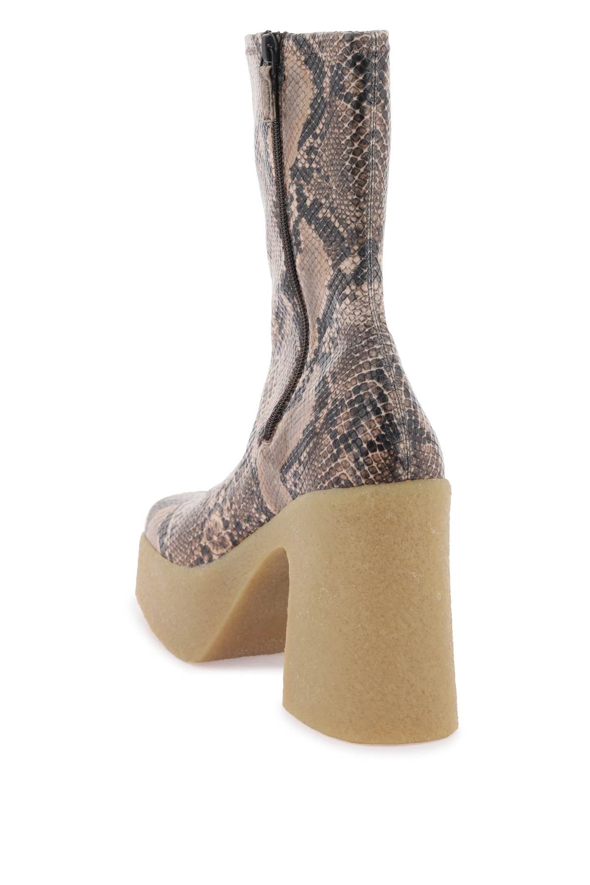 Stella Mccartney Skyla Wedge Ankle Boots In Alter Python