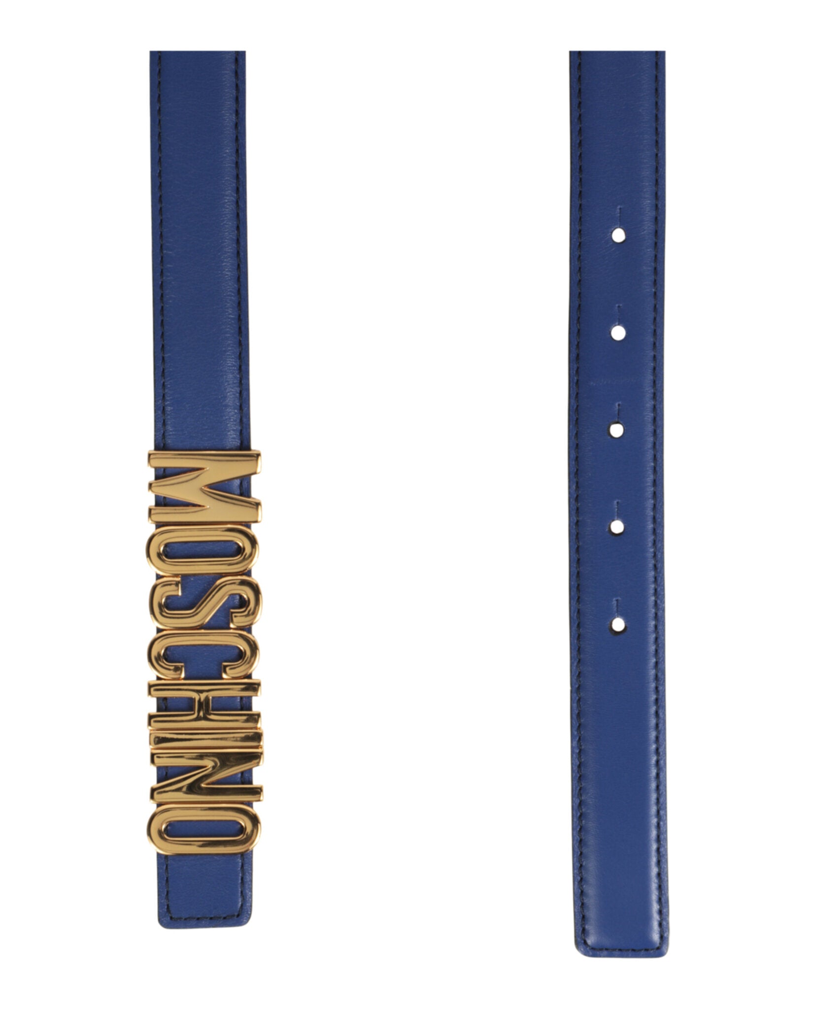 title:Leather Logo Belt;color:Blue