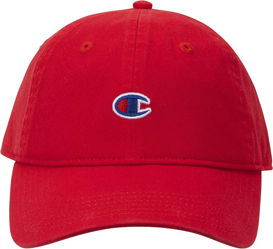 Champion Men's Ameritage Dad Adjustable Fits All Casual Cap Red Size Regular