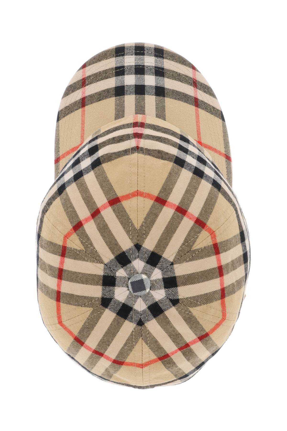 Burberry Check Cotton Baseball Cap