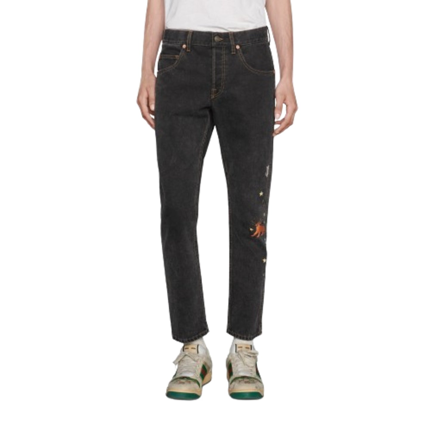 Gucci Tapered Embroidered Jeans