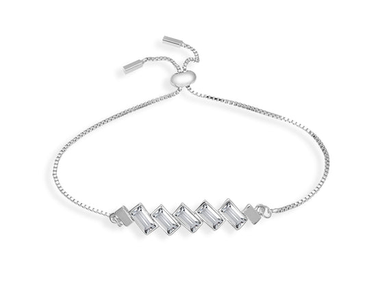 Baguette Crystal Adjustable Bracelet - Ruumur