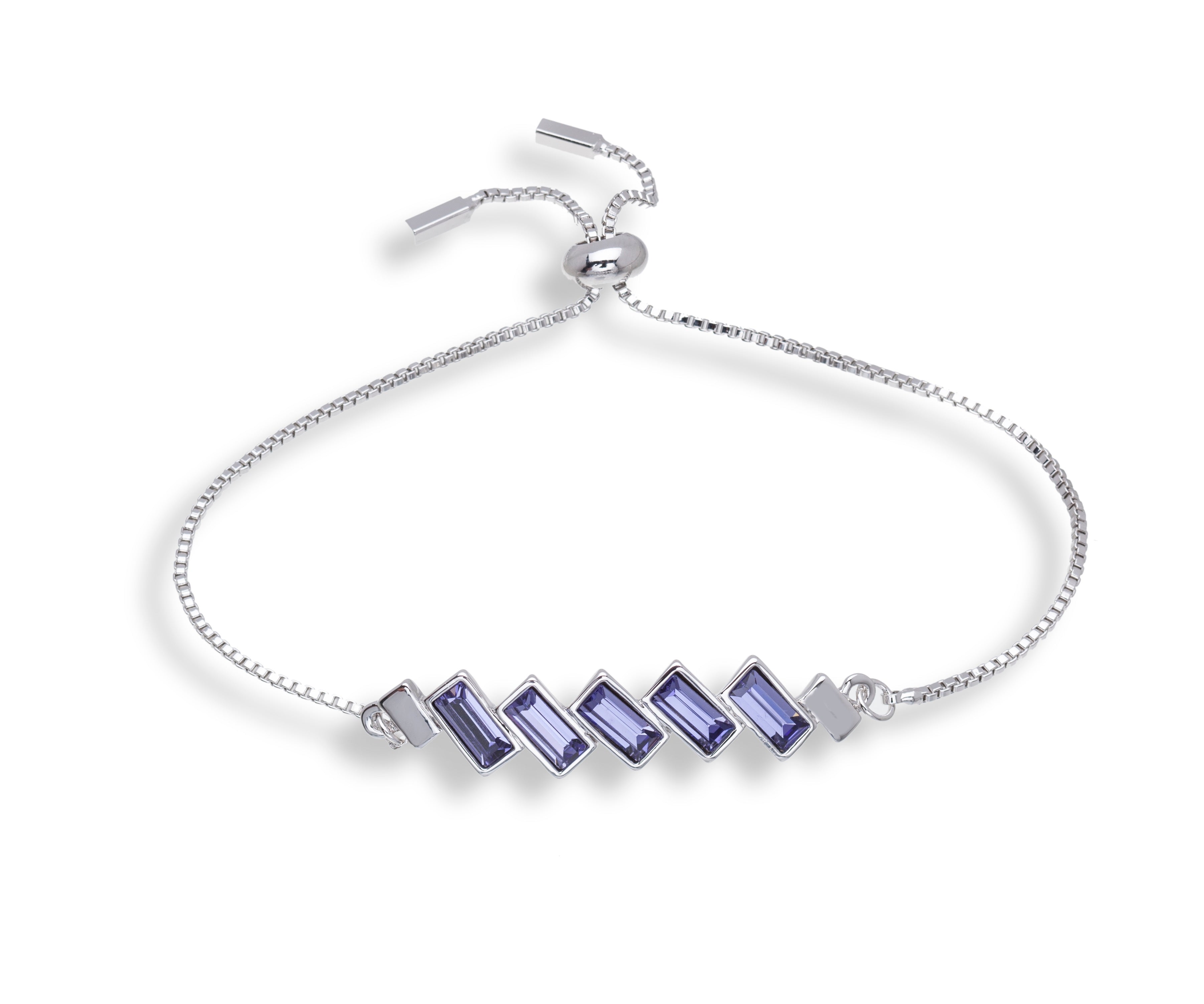 Baguette Crystal Adjustable Bracelet - Ruumur