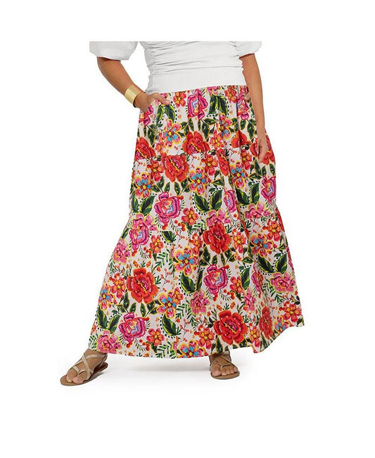 Leota Women's Maxi Evelyn Skirt Red Size 2X