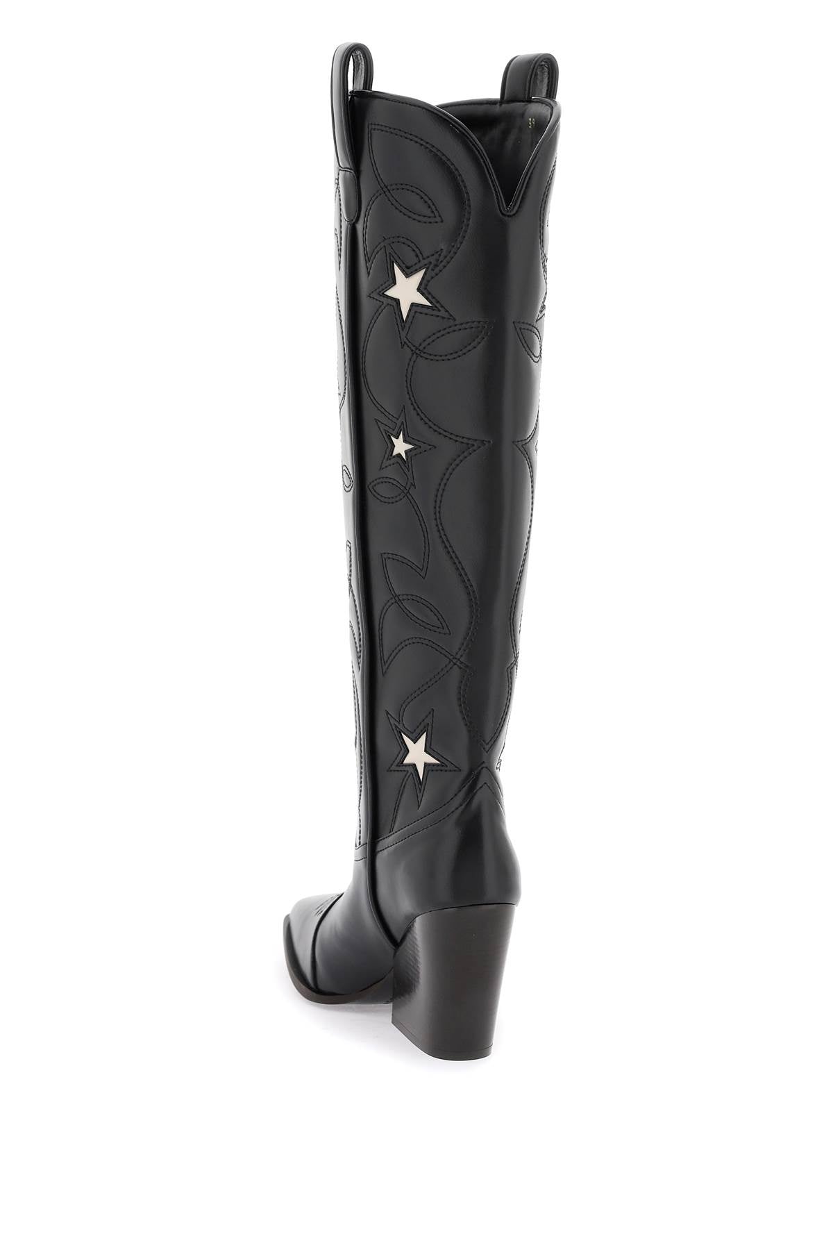 Stella Mccartney Texan Boots With Star Embroidery