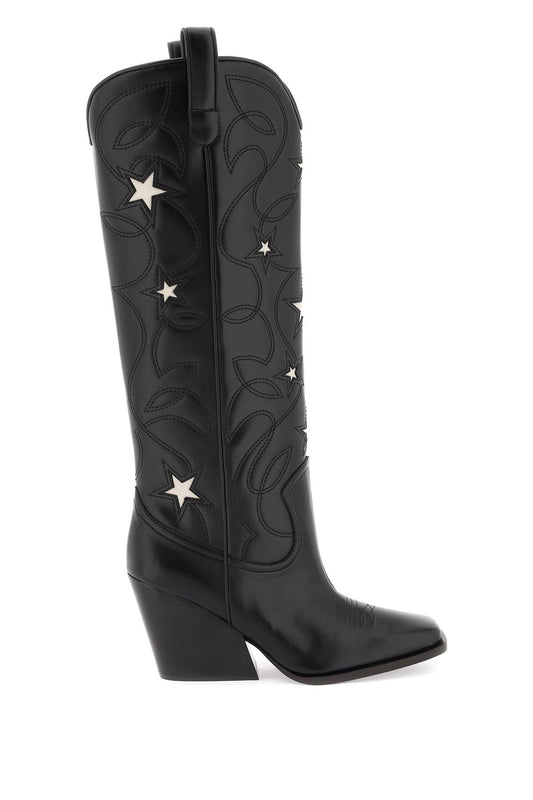 Stella Mccartney Texan Boots With Star Embroidery