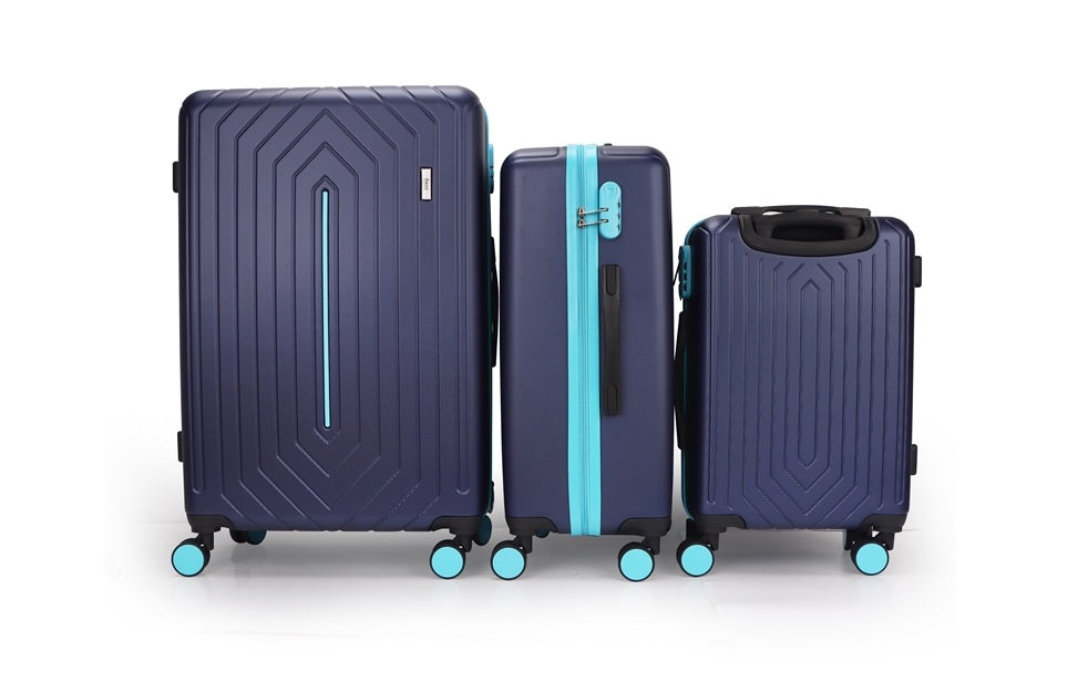 Mona ABS Hard shell Lightweight 360 Dual Spinning Wheels Combo Lock 28" 24", 20" 3 Piece Luggage Set