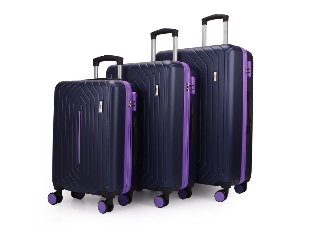 Mona ABS Hard shell Lightweight 360 Dual Spinning Wheels Combo Lock 28" 24", 20" 3 Piece Luggage Set