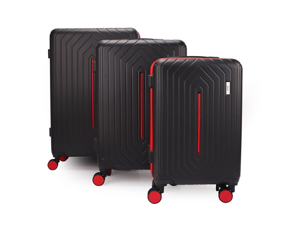 Mona ABS Hard shell Lightweight 360 Dual Spinning Wheels Combo Lock 28" 24", 20" 3 Piece Luggage Set