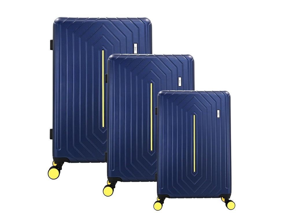 Mona ABS Hard shell Lightweight 360 Dual Spinning Wheels Combo Lock 28" 24", 20" 3 Piece Luggage Set