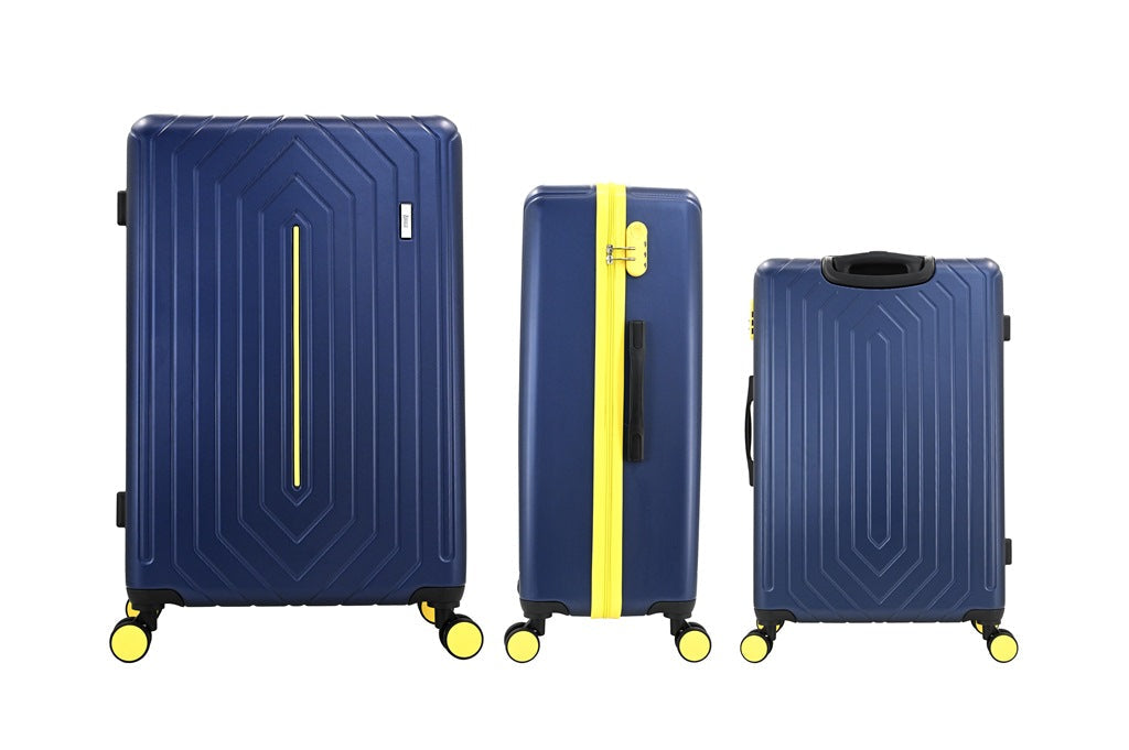 Mona ABS Hard shell Lightweight 360 Dual Spinning Wheels Combo Lock 28" 24", 20" 3 Piece Luggage Set