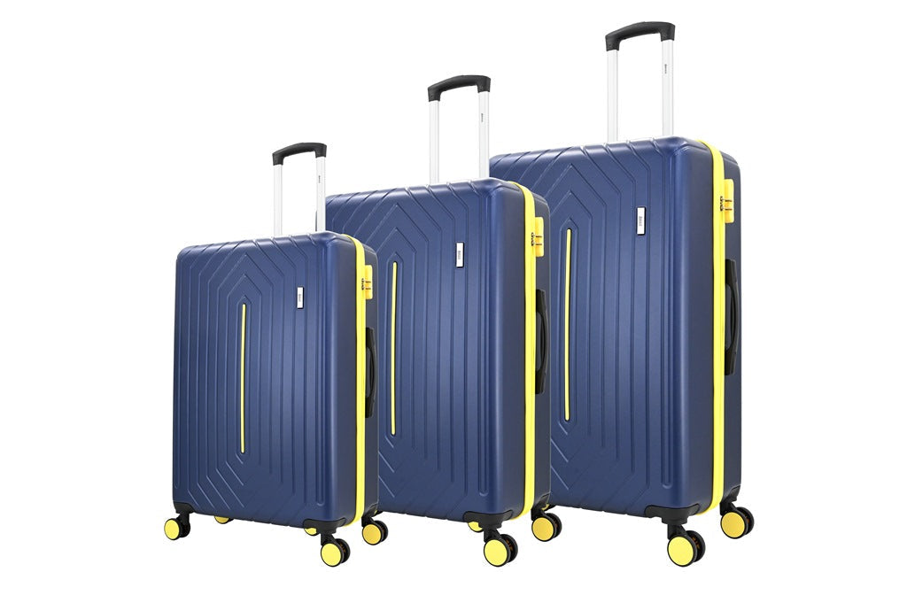 Mona ABS Hard shell Lightweight 360 Dual Spinning Wheels Combo Lock 28" 24", 20" 3 Piece Luggage Set