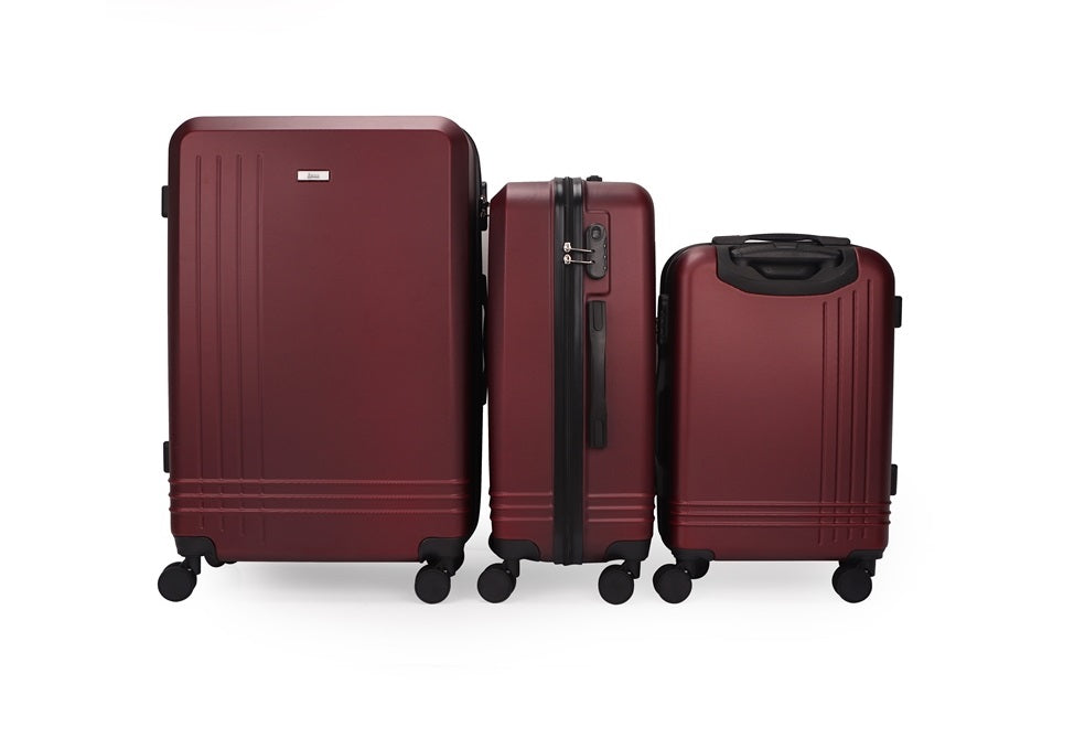 Alisa ABS Hard shell Lightweight 360 Dual Spinning Wheels Combo Lock 28" 24", 20" 3 Piece Luggage Set