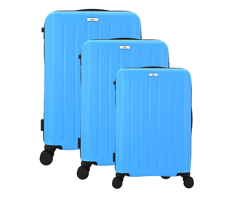 Noble ABS Hard shell Lightweight 360 Dual Spinning Wheels Combo Lock 28" 24", 20" 3 Piece Luggage Set