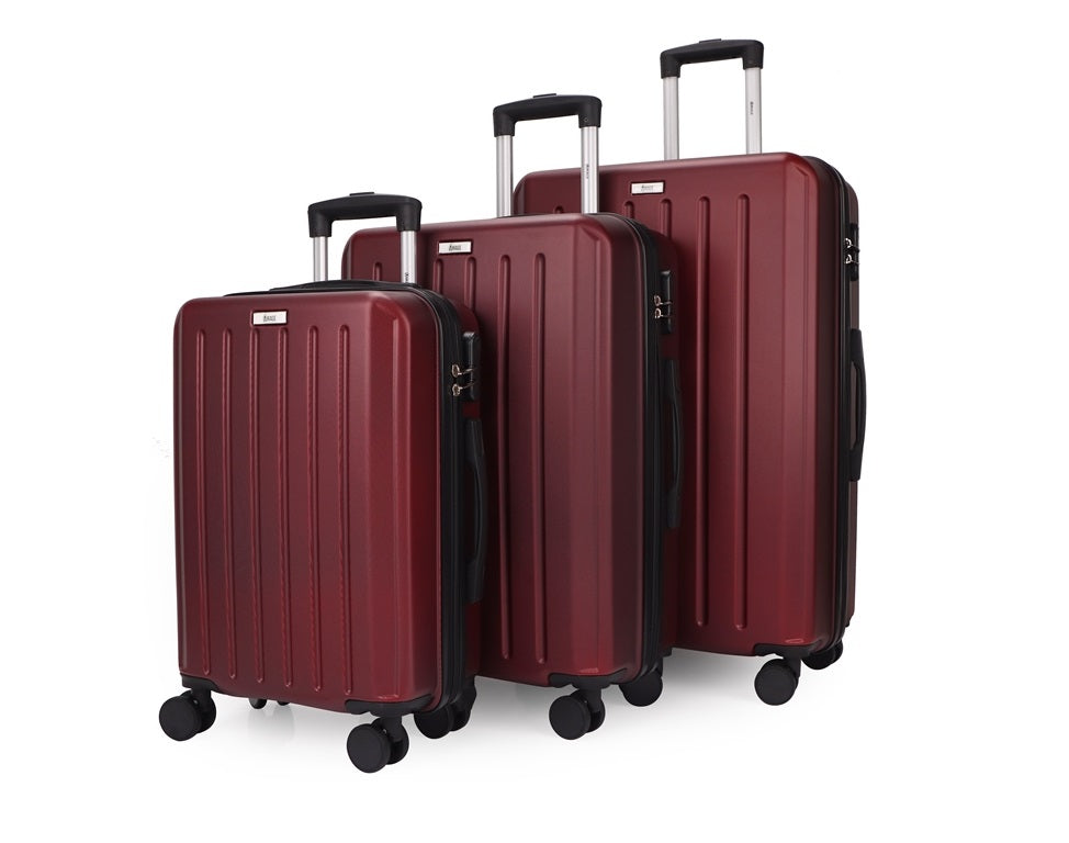 Noble ABS Hard shell Lightweight 360 Dual Spinning Wheels Combo Lock 28" 24", 20" 3 Piece Luggage Set