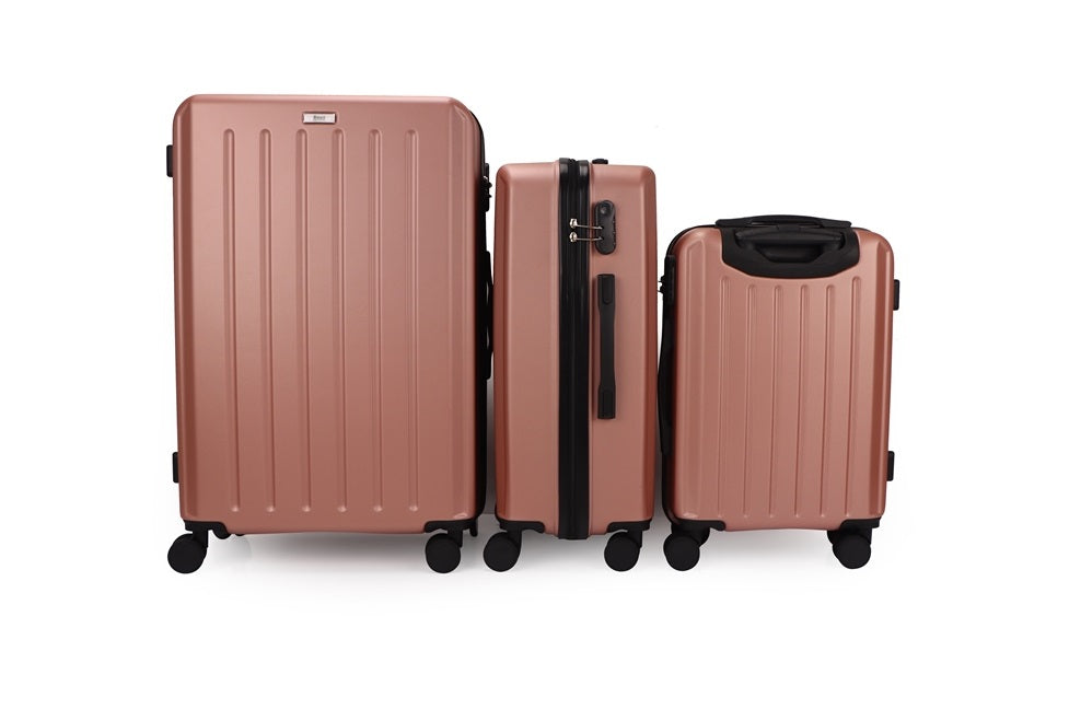 Noble ABS Hard shell Lightweight 360 Dual Spinning Wheels Combo Lock 28" 24", 20" 3 Piece Luggage Set