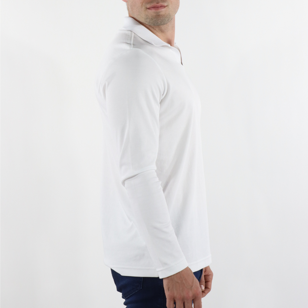 Max Colton White Long Sleeve Collar Shirt