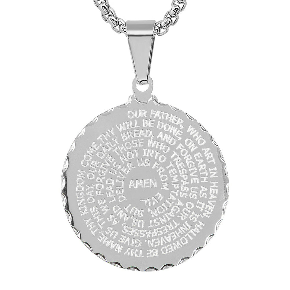 Lord's Prayer Medallion Necklace - Ruumur