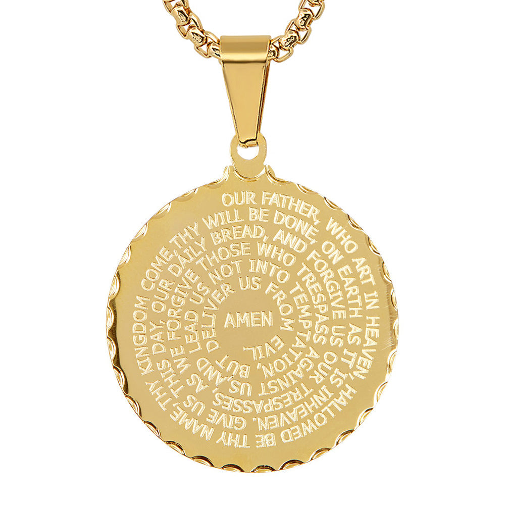 Lord's Prayer Medallion Necklace - Ruumur