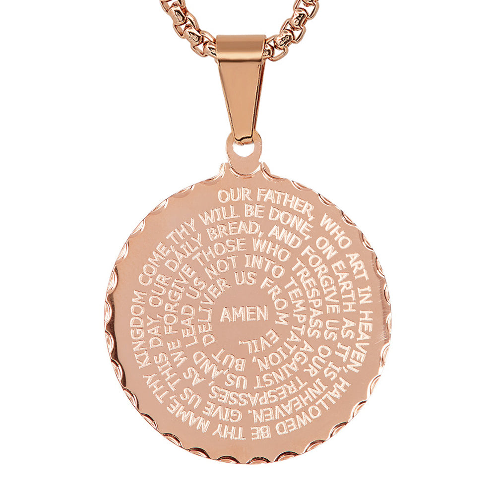 Lord's Prayer Medallion Necklace - Ruumur