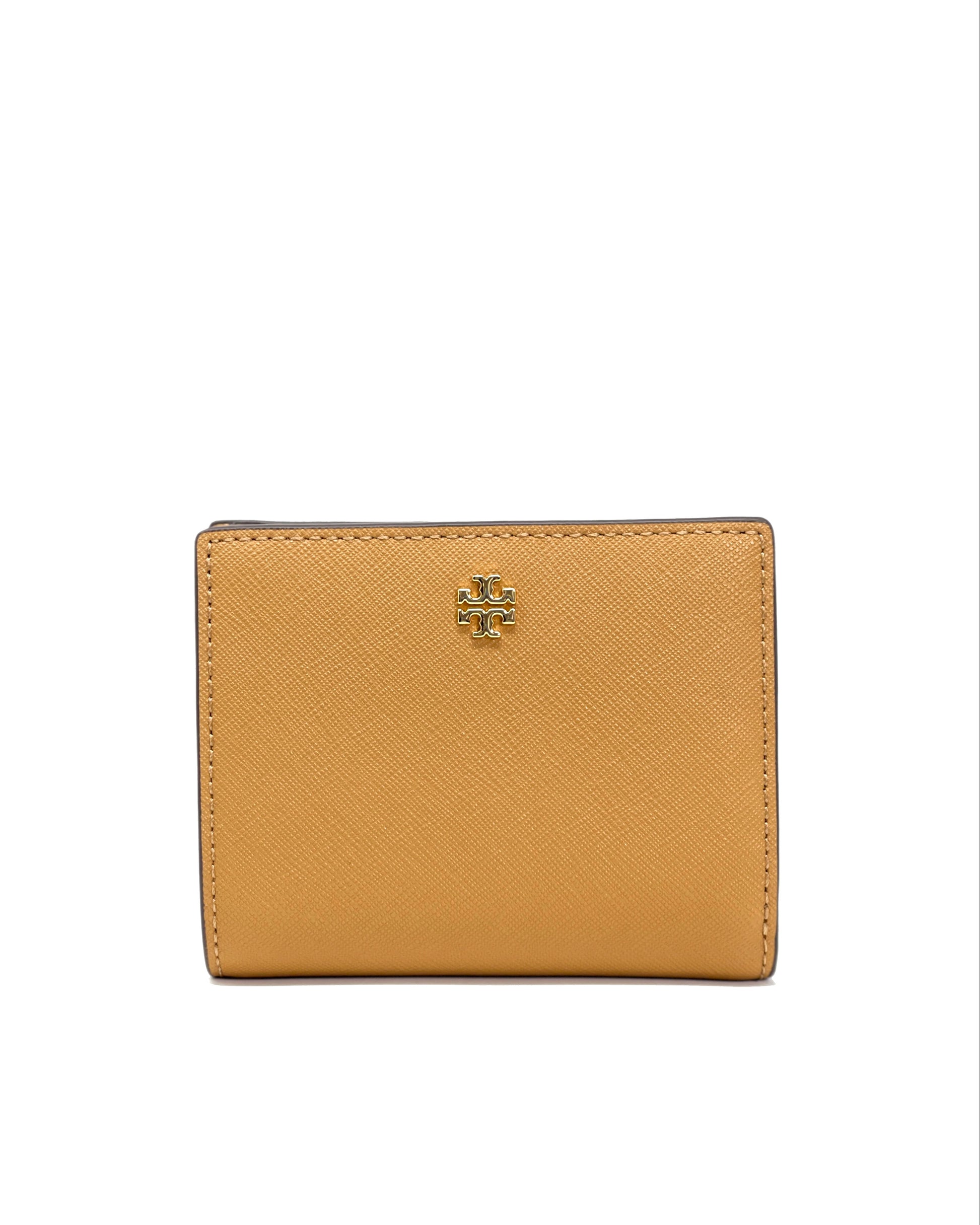 title:Tory Burch Tiramisu / New Ivory Emerson Colorblock Mini Wallet;color:Tiramisu / New Ivory