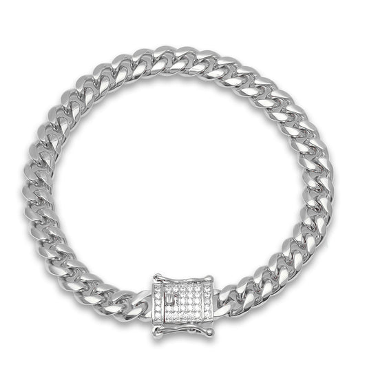 Miami Cuban Link Luxe Iced Out Lock Bracelet