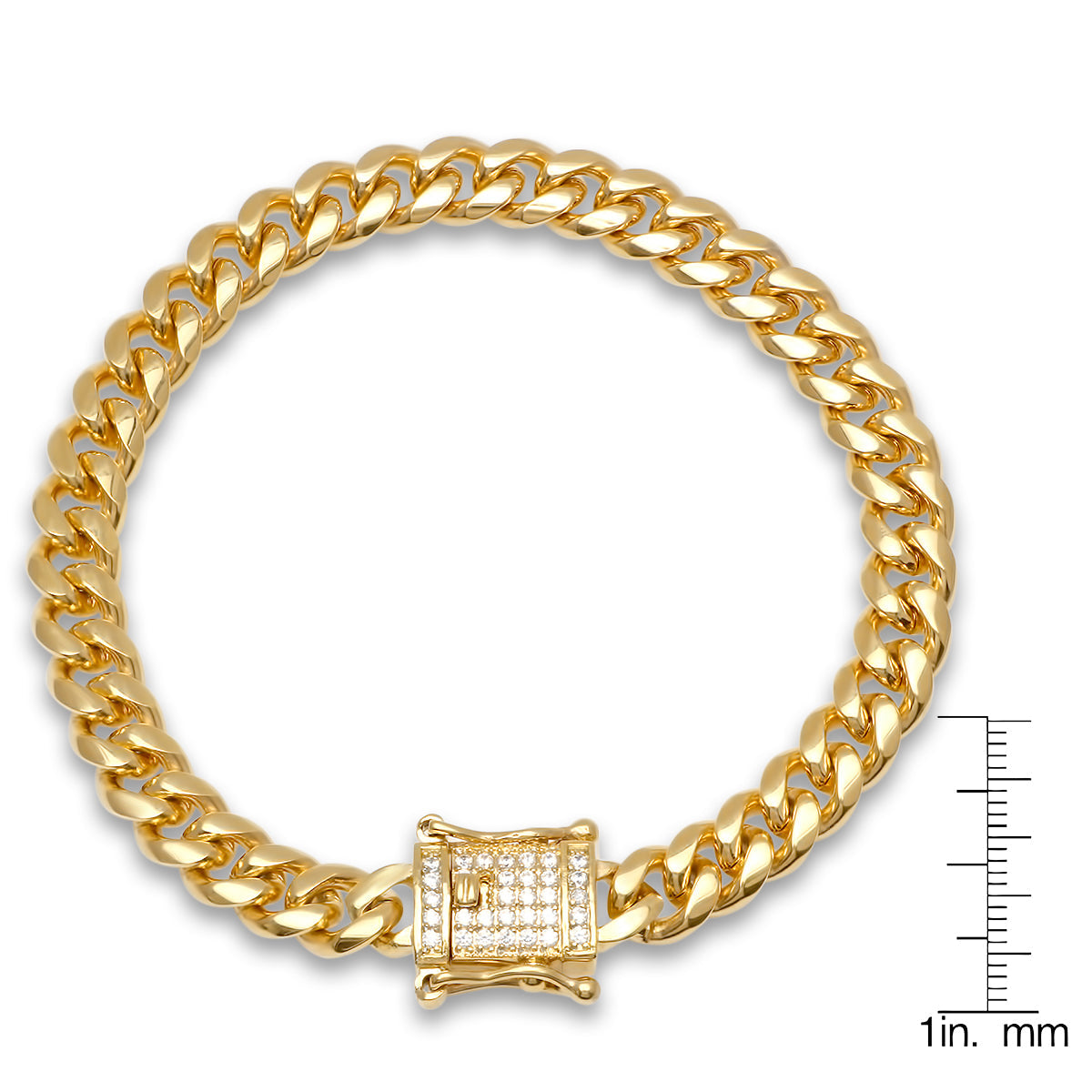 Miami Cuban Link Luxe Iced Out Lock Bracelet