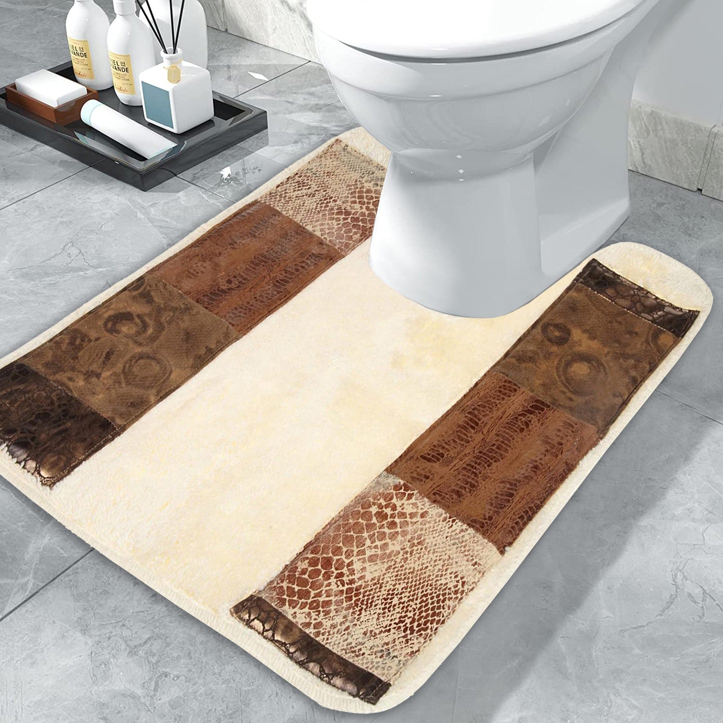 Zahari Home Bathroom Contour Classic Luxury Bath Rug Contemporary Decor Beautiful Shower Mat Unique Design Stylish Bathroom Contour Bath Shower Tub Decor Western Country