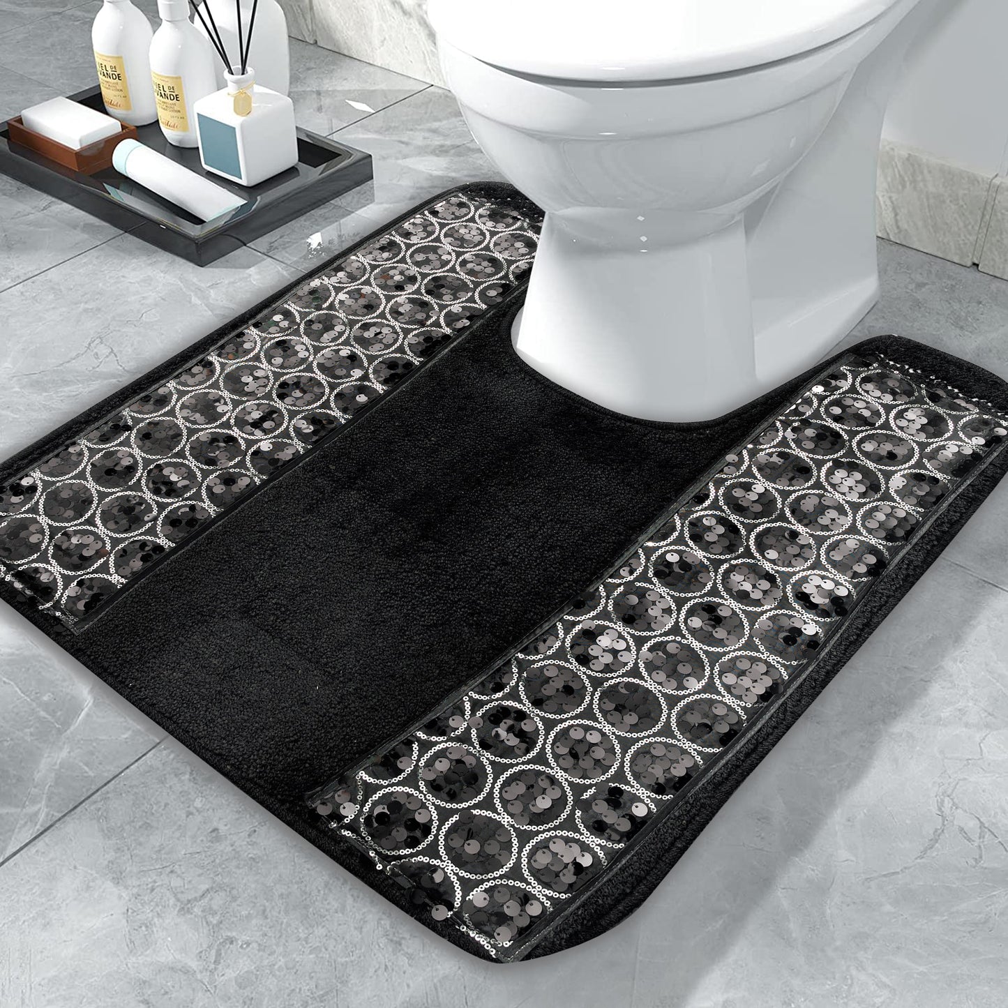 Zahari Home Bathroom Contour Classic Luxury Bath Rug Contemporary Decor Beautiful Shower Mat Unique Design Stylish Bathroom Contour Bath Shower Tub Decor Western Country