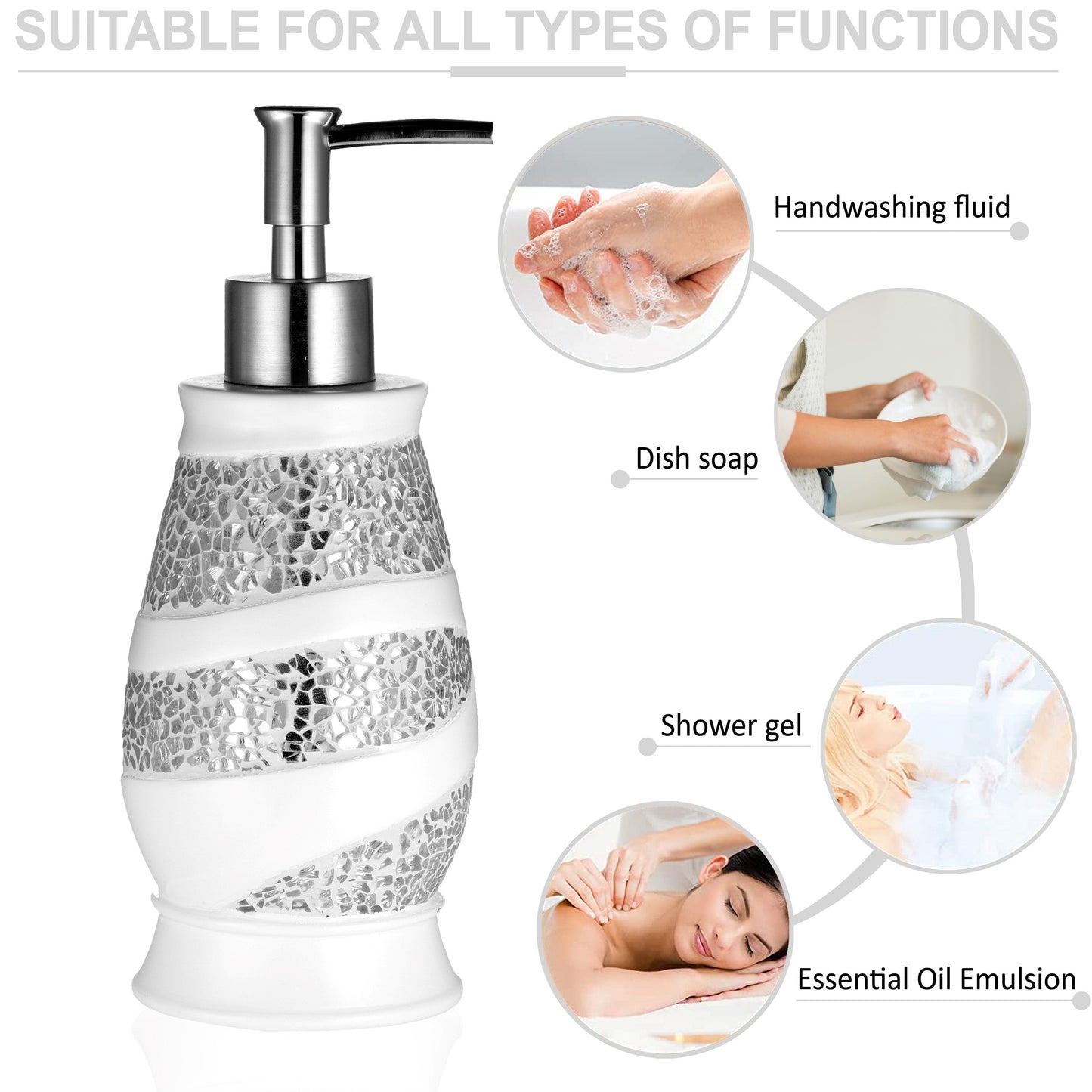 Zahari Home Stylish Soap Dispenser Modern Classic Luxury Decor Animal Print Western Design Lotion Pump