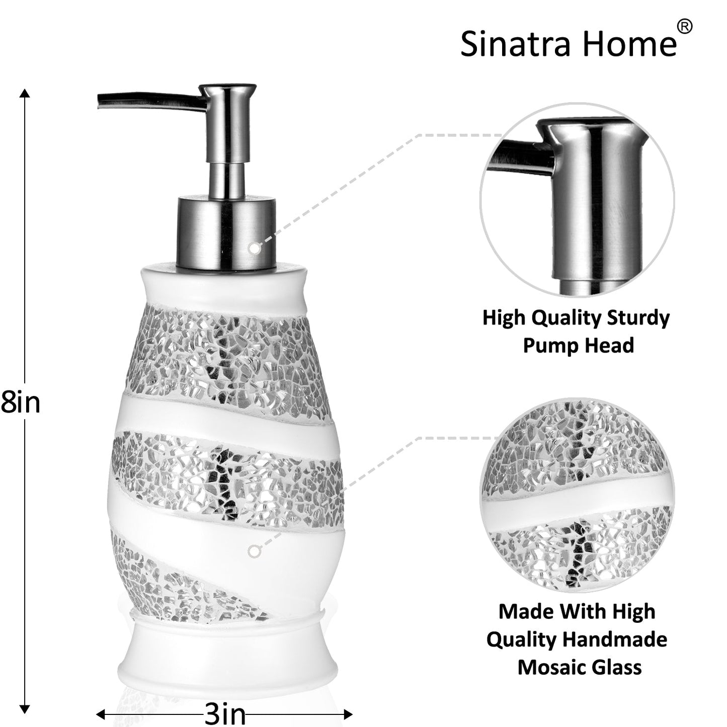 Zahari Home Stylish Soap Dispenser Modern Classic Luxury Decor Animal Print Western Design Lotion Pump