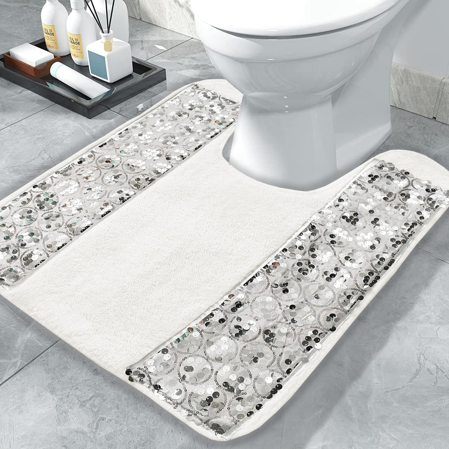 Zahari Home Bathroom Contour Classic Luxury Bath Rug Contemporary Decor Beautiful Shower Mat Unique Design Stylish Bathroom Contour Bath Shower Tub Decor Western Country