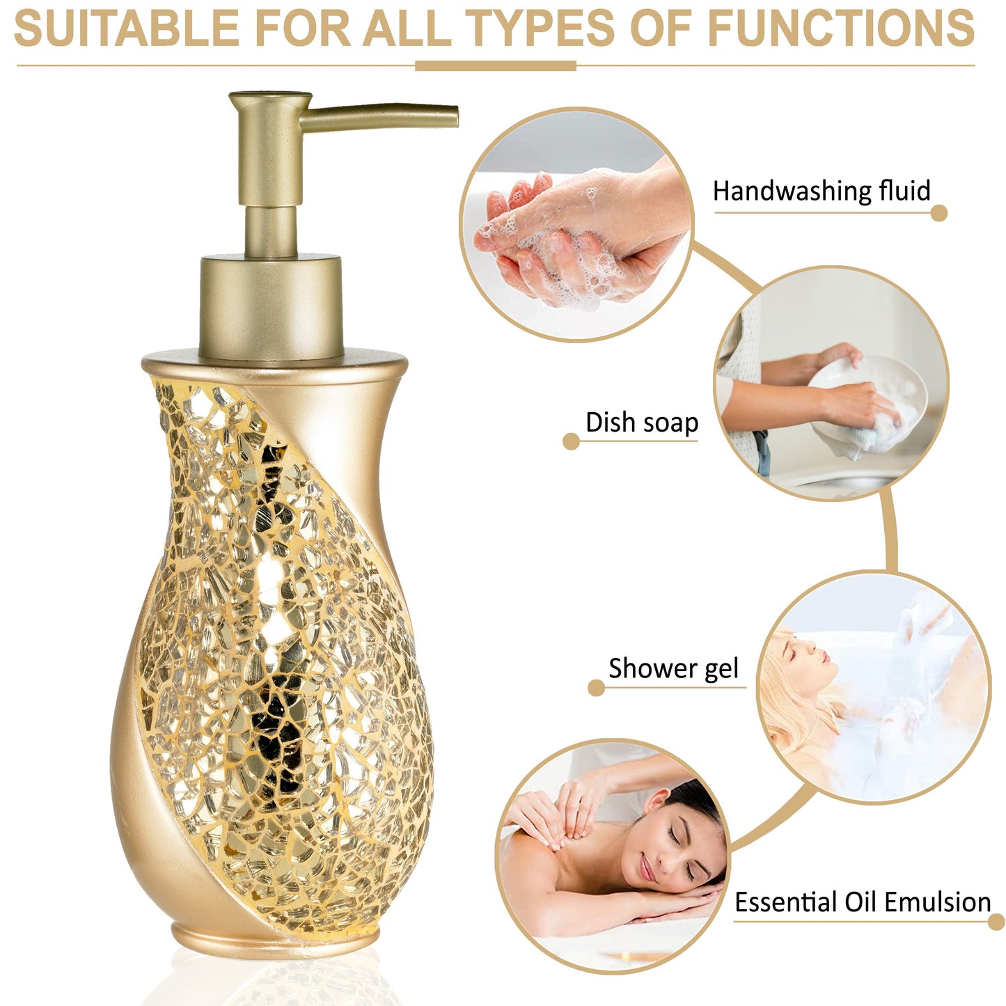 Zahari Home Stylish Soap Dispenser Modern Classic Luxury Decor Animal Print Western Design Lotion Pump