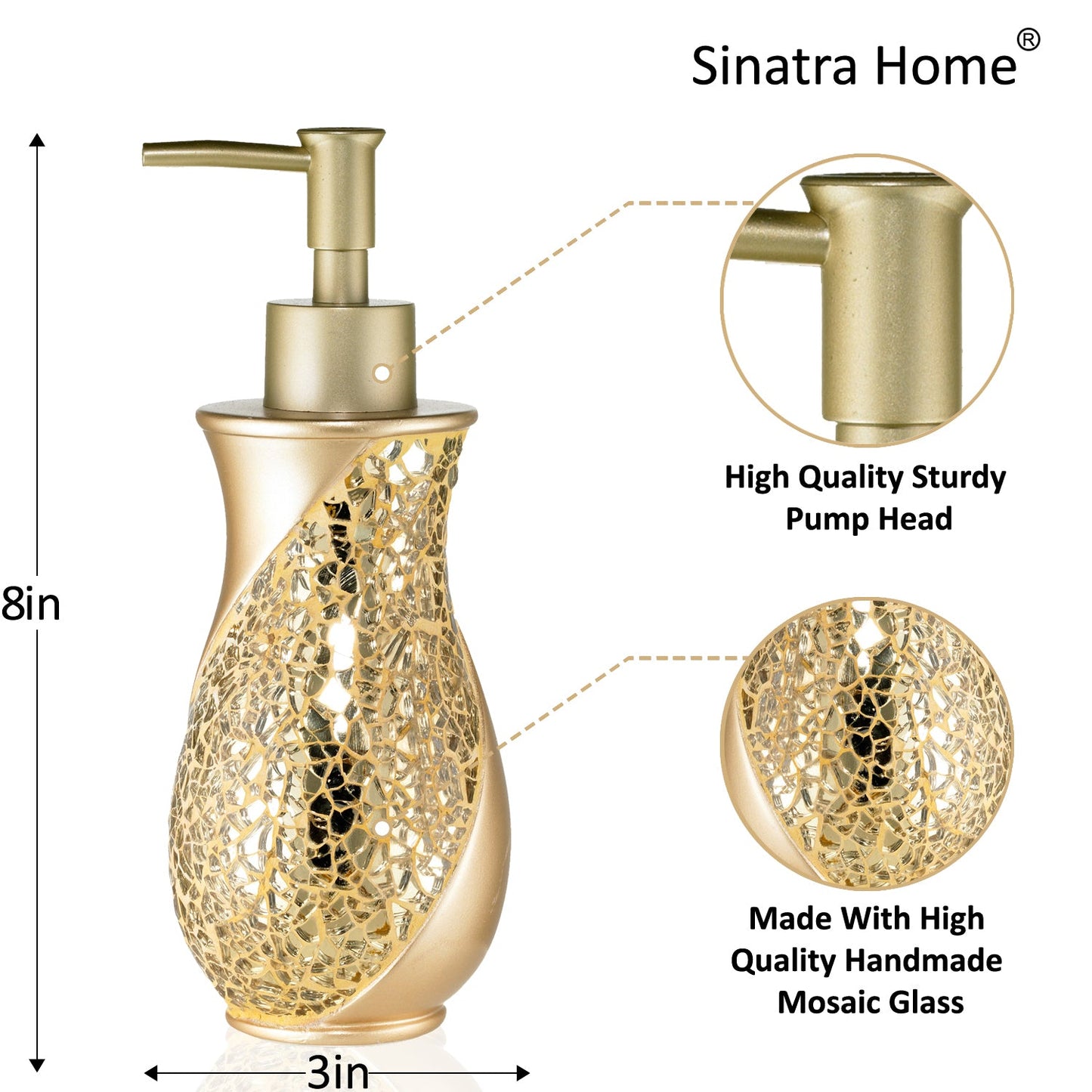 Zahari Home Stylish Soap Dispenser Modern Classic Luxury Decor Animal Print Western Design Lotion Pump