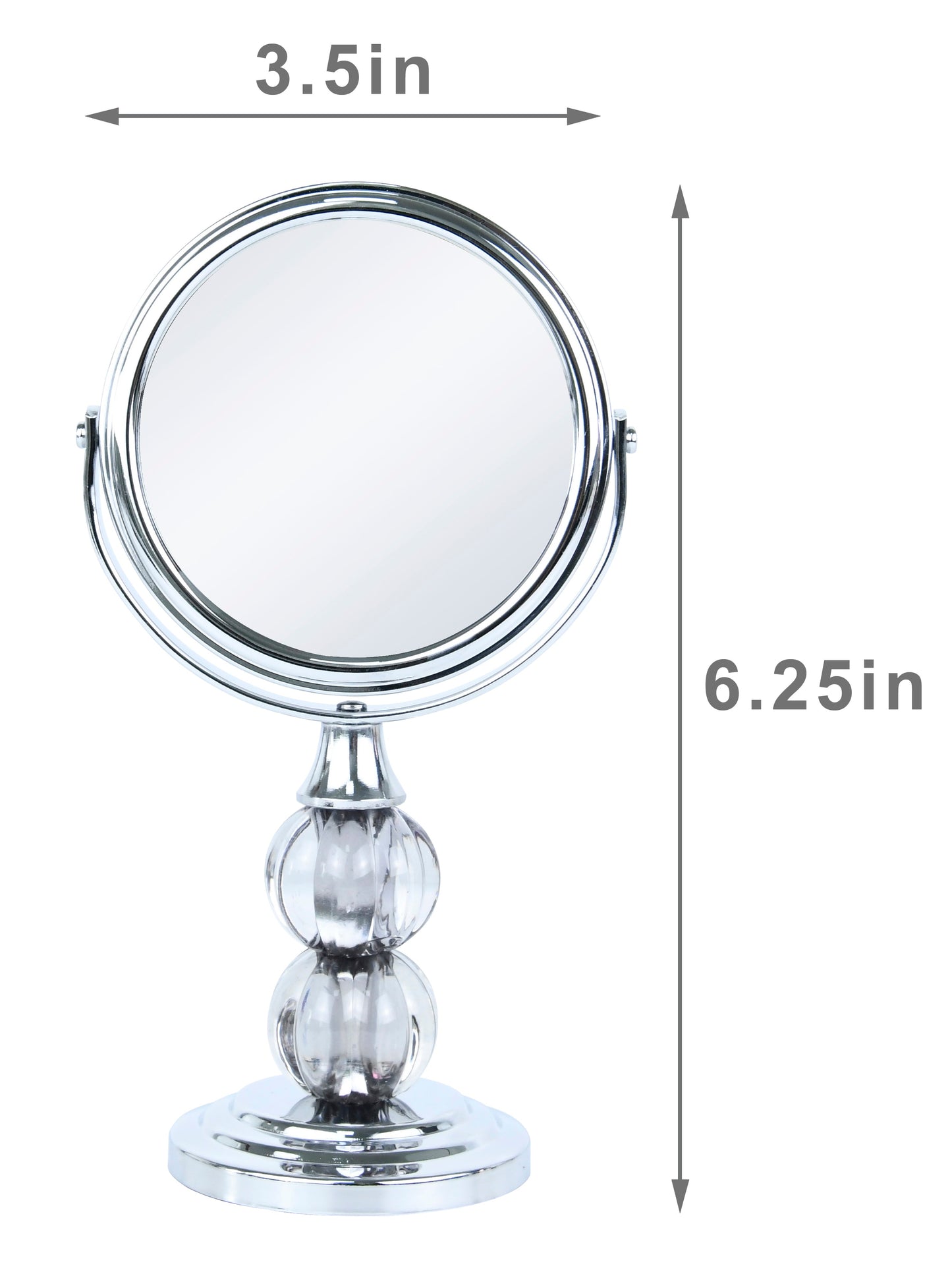 Large Magnifying Makeup Mirror Double Sided with Stand, Desk Mirror Vanity Mirror Cosmetic Mirror Countertop Mirror 1X/5X Magnification 360 degree swirl, Large 8.50 inch Mirror