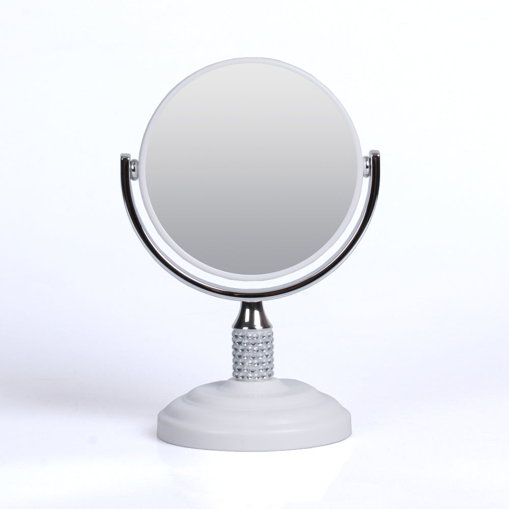 Large Magnifying Makeup Mirror Double Sided with Stand, Desk Mirror Vanity Mirror Cosmetic Mirror Countertop Mirror 1X/5X Magnification 360 degree swirl, Large 8.50 inch Mirror