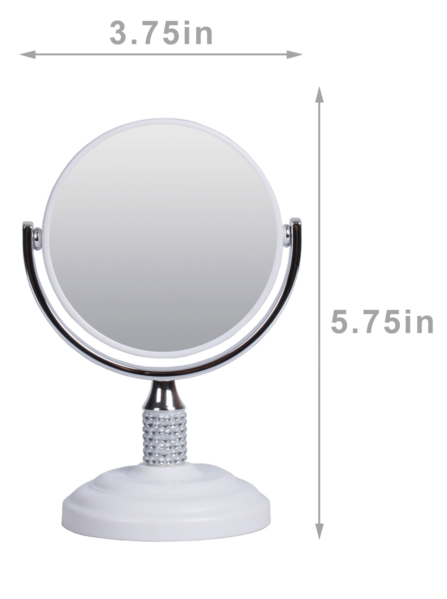 Large Magnifying Makeup Mirror Double Sided with Stand, Desk Mirror Vanity Mirror Cosmetic Mirror Countertop Mirror 1X/5X Magnification 360 degree swirl, Large 8.50 inch Mirror