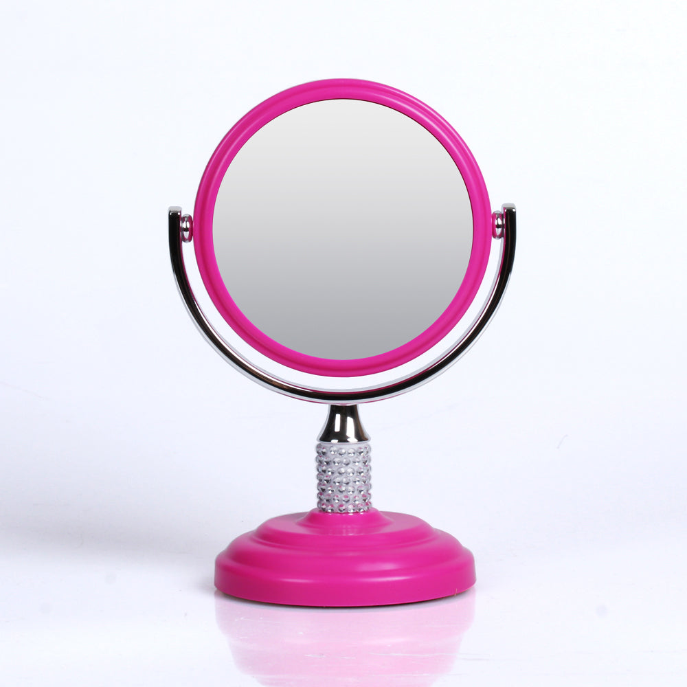 Large Magnifying Makeup Mirror Double Sided with Stand, Desk Mirror Vanity Mirror Cosmetic Mirror Countertop Mirror 1X/5X Magnification 360 degree swirl, Large 8.50 inch Mirror