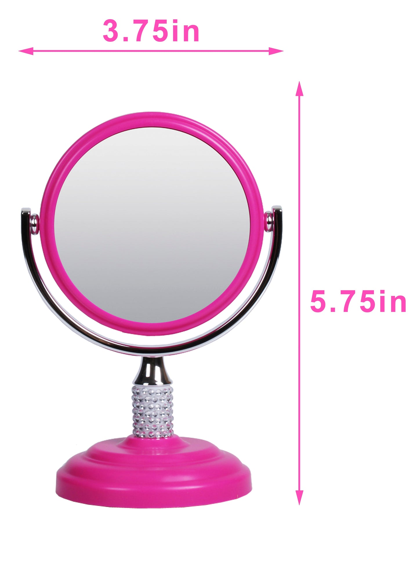 Large Magnifying Makeup Mirror Double Sided with Stand, Desk Mirror Vanity Mirror Cosmetic Mirror Countertop Mirror 1X/5X Magnification 360 degree swirl, Large 8.50 inch Mirror