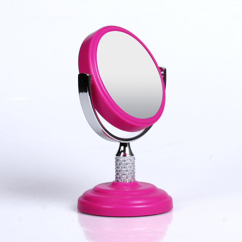 Large Magnifying Makeup Mirror Double Sided with Stand, Desk Mirror Vanity Mirror Cosmetic Mirror Countertop Mirror 1X/5X Magnification 360 degree swirl, Large 8.50 inch Mirror