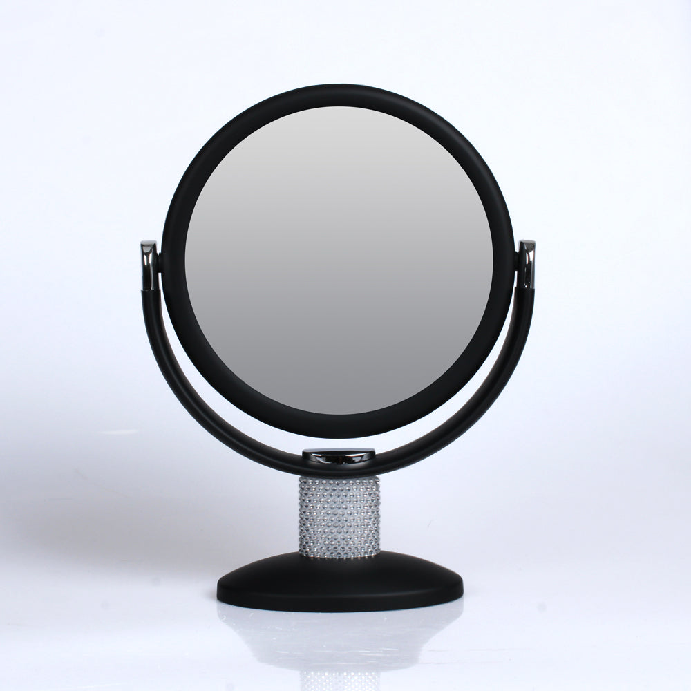 Large Magnifying Makeup Mirror Double Sided with Stand, Desk Mirror Vanity Mirror Cosmetic Mirror Countertop Mirror 1X/5X Magnification 360 degree swirl, Large 8.50 inch Mirror