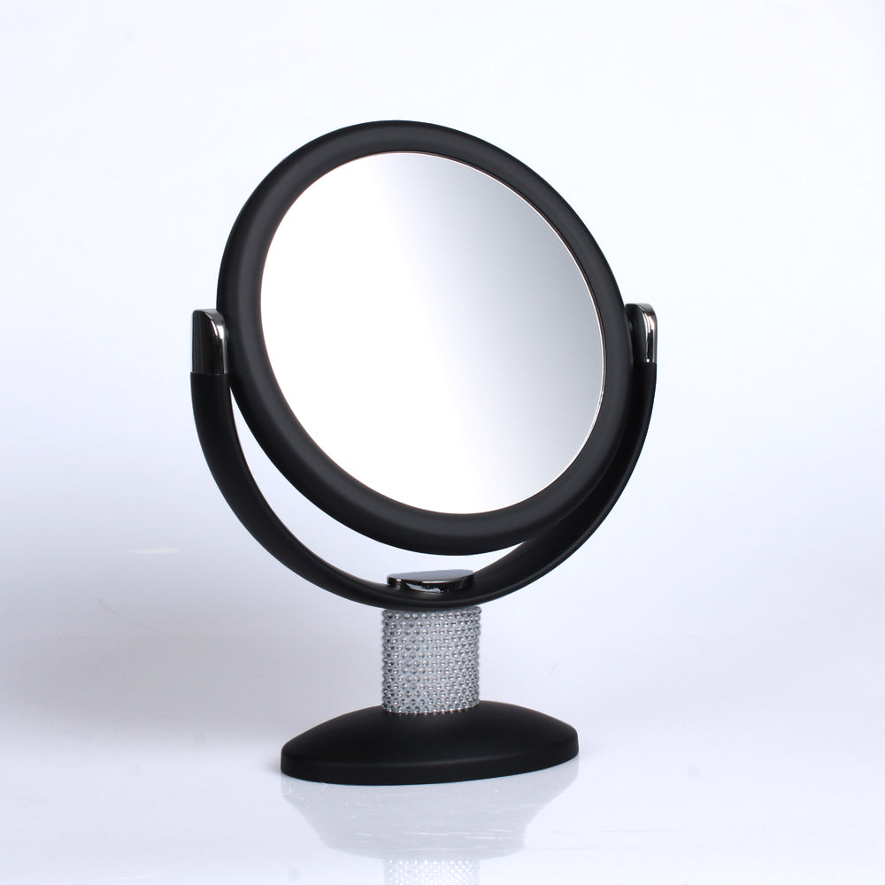 Large Magnifying Makeup Mirror Double Sided with Stand, Desk Mirror Vanity Mirror Cosmetic Mirror Countertop Mirror 1X/5X Magnification 360 degree swirl, Large 8.50 inch Mirror